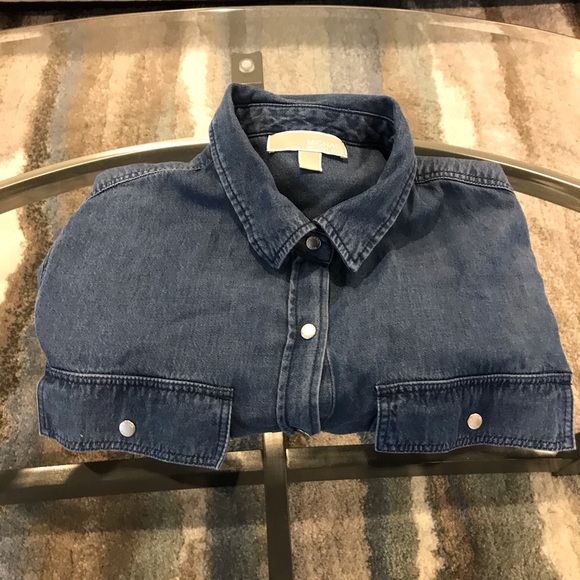 Michael Kors Denim Shirt Size Large - Picture 5 of 9